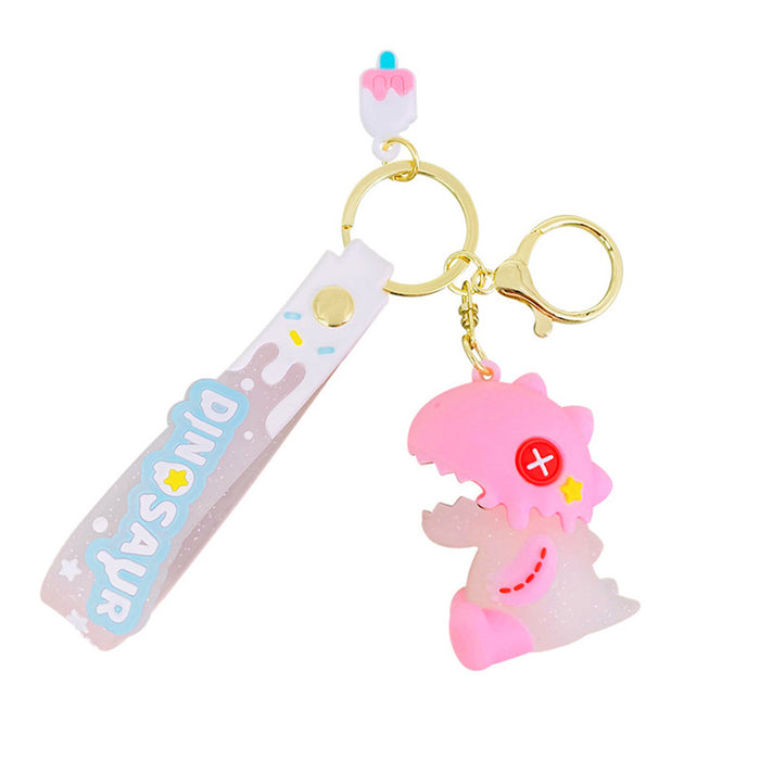 Wholesale PVC Ice Cream Dinosaur Doll Keychain JDC-KC-NLu018