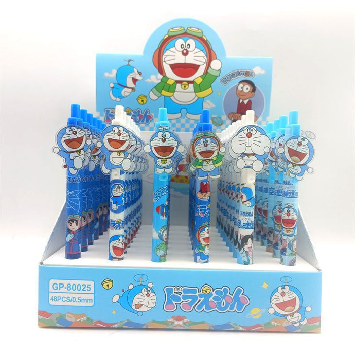 Wholesale 48 pcs Black core 0. 5mm cute cartoon sticker push-button pen