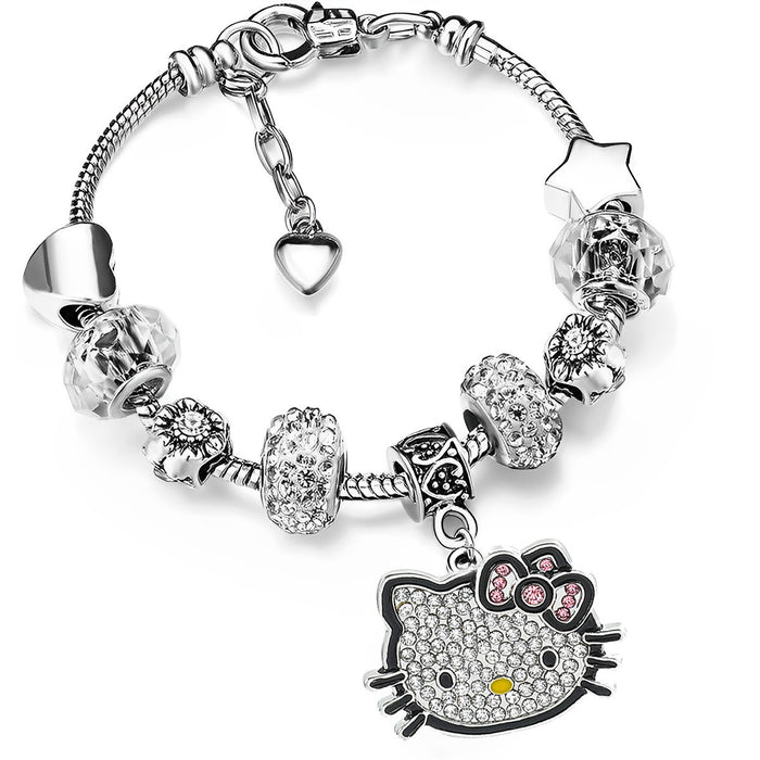 Wholesale Bracelet Bracelet Large Hole Beads DIY Bracelet Cartoon Hello Cat Kitty Cat Kuromi Sanrio Bracelet JDC-BT-Luman005