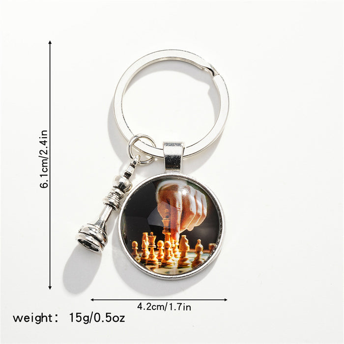 Wholesale Chess Alloy Keychain JDC-KC-HuiWen007