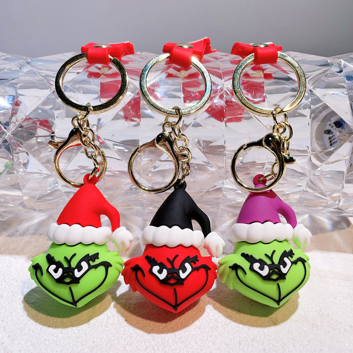 Wholesale Christmas Silicone Cartoon Doll Keychain JDC-KC-QiChao068