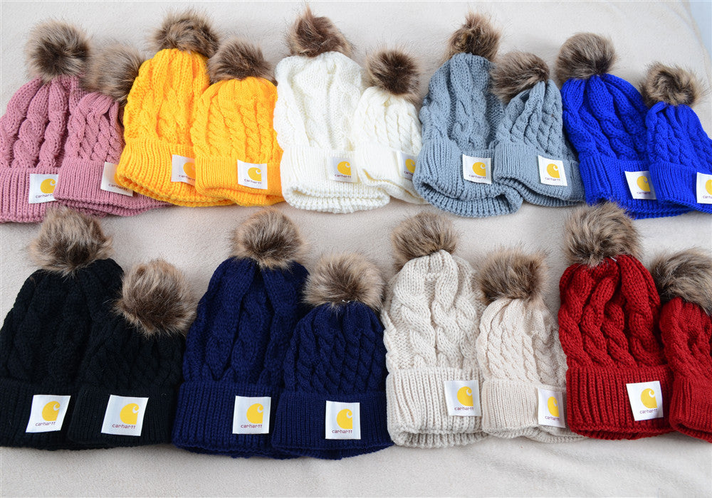 Wholesale Twist Knit Parent-child Hats Children's Hats Adult Hats (F) JDC-FH-KuT017