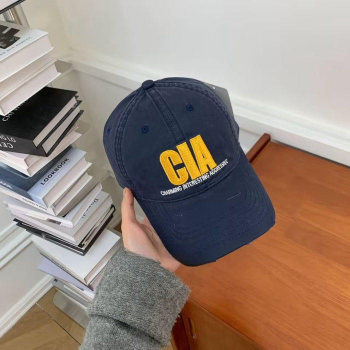Wholesale Retro washed baseball cap, vintage denim sun hat, versatile casual sunshade duckbill cap