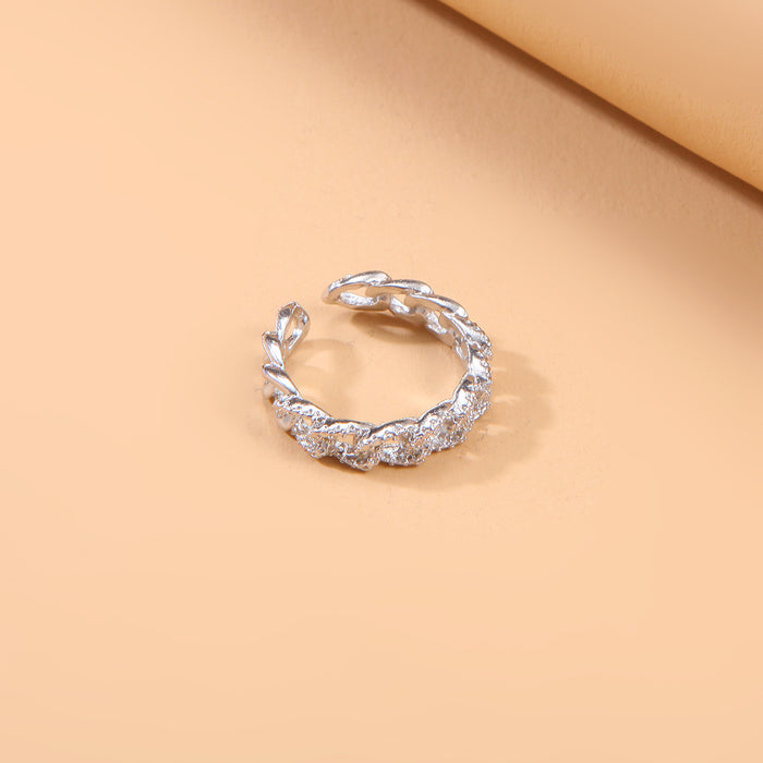 Wholesale New trendy geometric ring with simple and adjustable opening