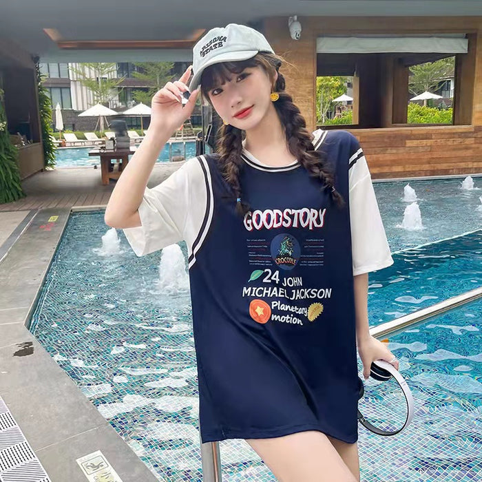 Wholesale Swimwear Women's Split Sports Three-Piece Casual Swimwear Slim-Fit Slimming Body-Covering Belly-Covering Hot Springs