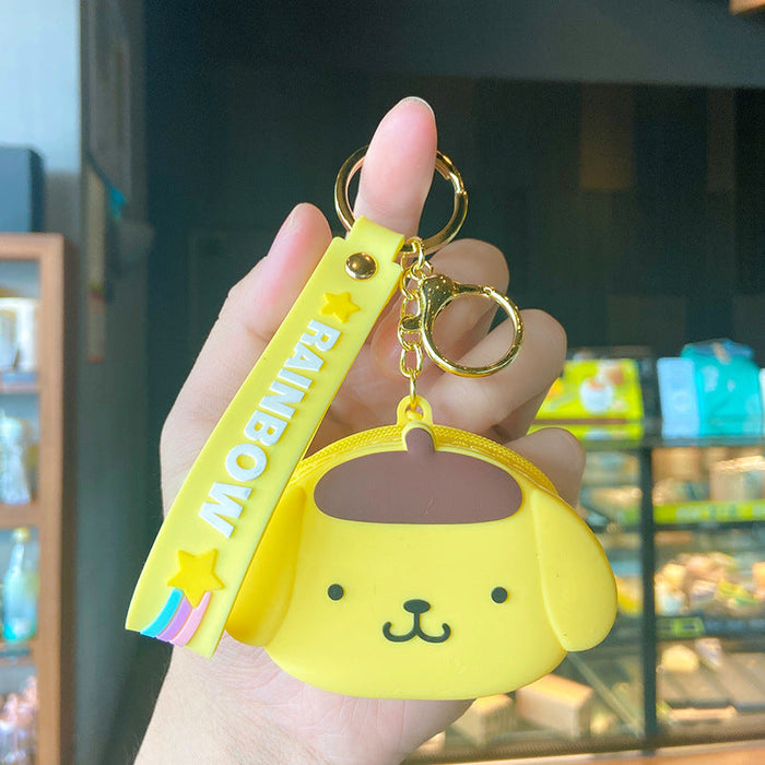 Wholesale Cartoon Cat Silicone Coin Purse Keychain JDC-KC-YD104