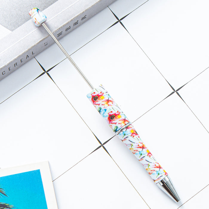 Wholesale DIY Beadable Pens Cow Print Leopard Print Christmas Plastic Pen DIY for Beaded JDC-PN-HuaH006