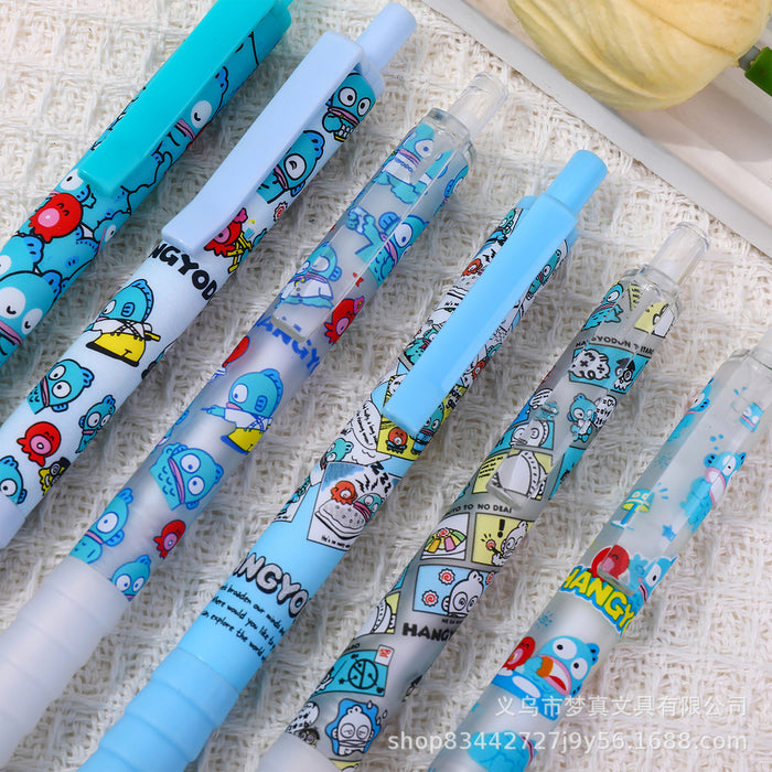 Wholesale 6pcs Clown fish cloud grip pen cartoon brush pen animation wind student press pen quick-drying gel pen