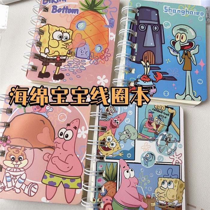 Wholesale 4 Sets of A7 Small Coil Cartoon Paper Notebook JDC-NK-YYC004