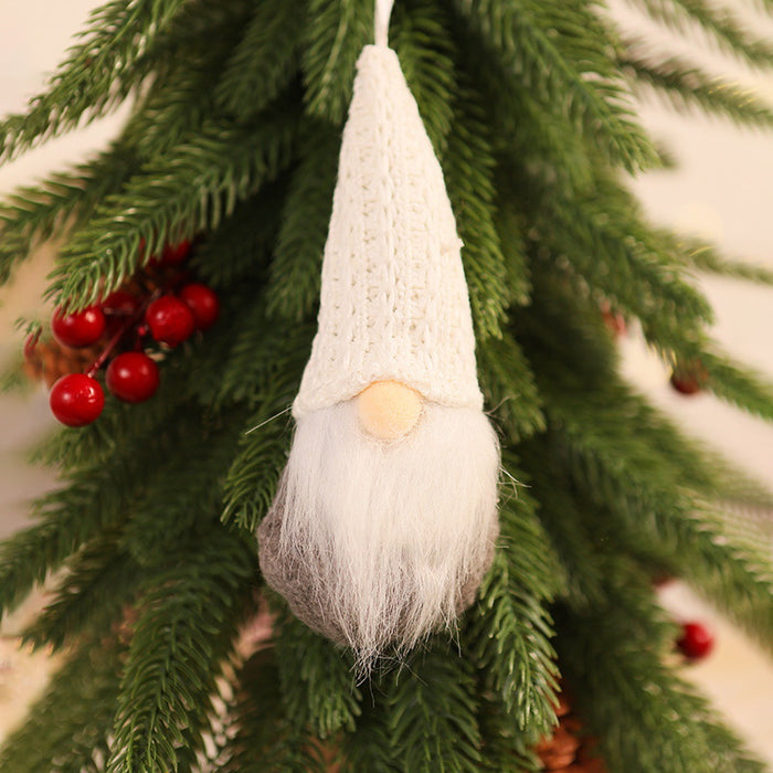 Wholesale Christmas Decorations Christmas Knitted Small Pendant Christmas Tree Faceless Old Man Doll Pendant Small Hanging