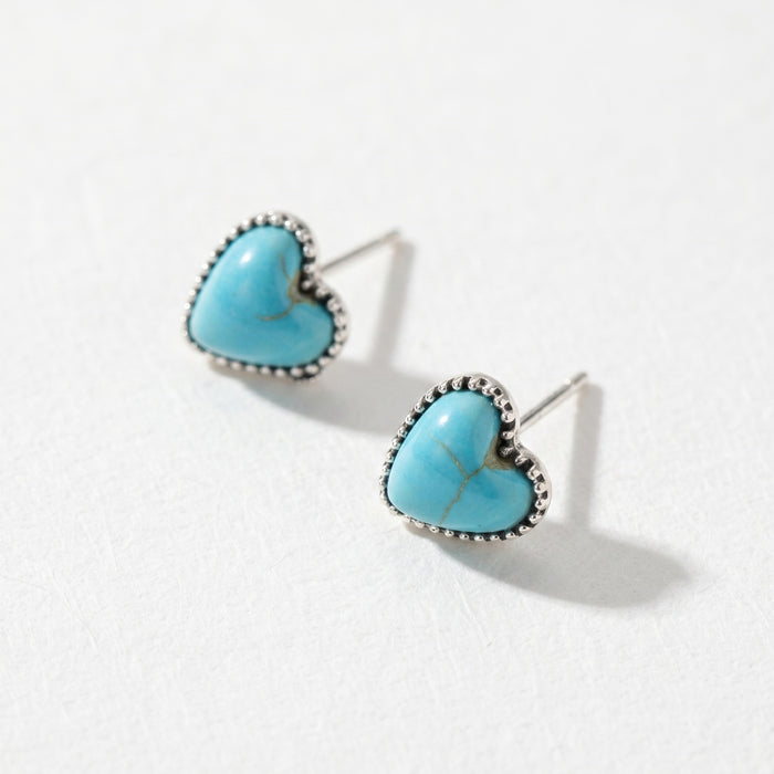 Wholesale Retro Turquoise Alloy Earrings