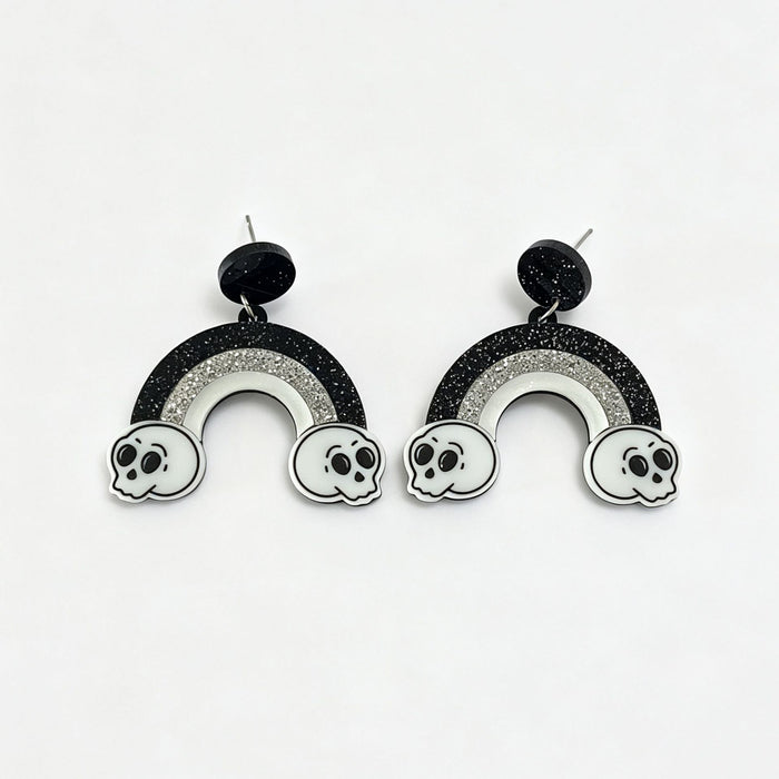 Wholesale  Skull Pumpkin Acrylic Earrings For Women Retro Handmade Dangle Earrings Party Gift Fashion Accessory