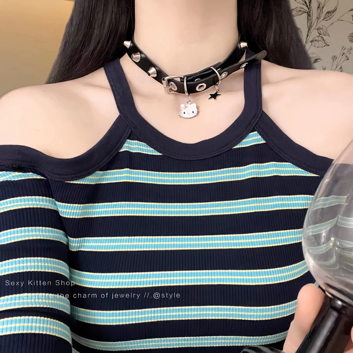 Wholesale  five-pointed star collar necklac clavicle chain