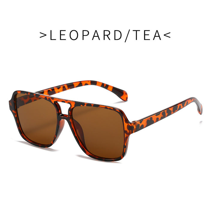 Wholesale Square Sunglasses Retro Large Frame Pilot Glasses Ocean Lens Sunglasses