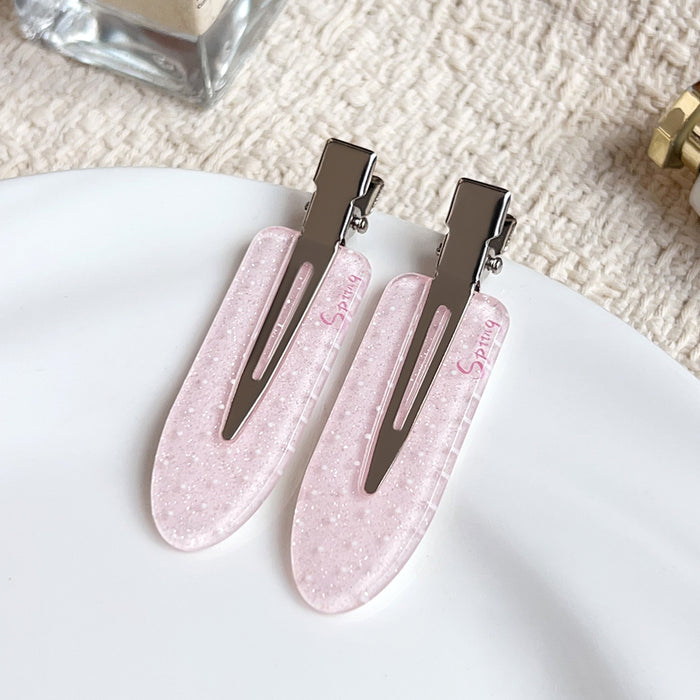 Wholesale Plastic Invisible Hair Clip Purple Floral Pattern for Everyday Styling Hair Accessory