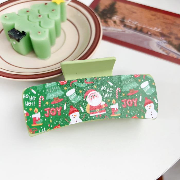 Wholesale Christmas plastic clip patch hair clip dopamine small fresh  atmosphere shark clip hair accessories