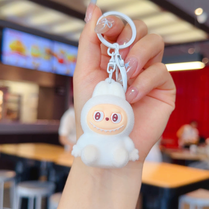 Wholesale 3D flocked cute cartoon keychain