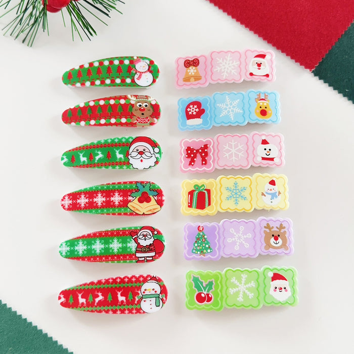 Wholesale Christmas Cartoon Pattern Hair Clips Set Sweet