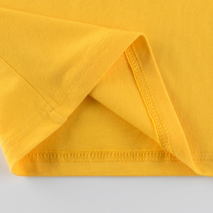 Wholesale Brand Children's Clothing New Children's Long Sleeved T-shirt Round Neck Solid Color Patchwork Sleeve Advertising Shirt JDC-CTS-SXZB008