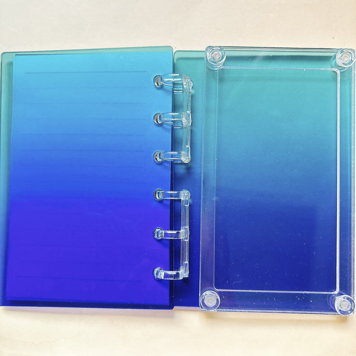 Wholesale Color gradient shake acrylic notebook A7 A5
