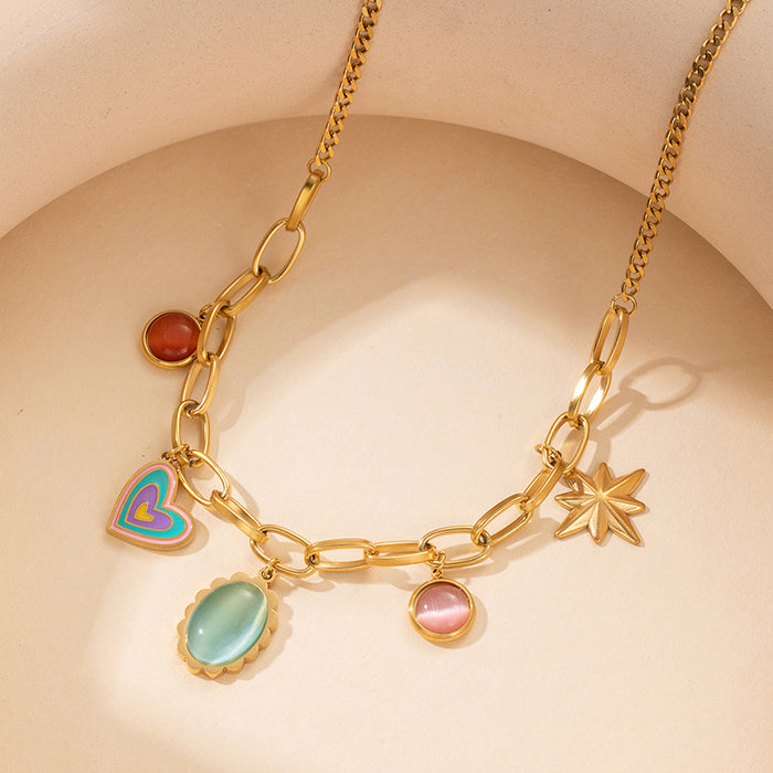 Wholesale Non-Fading Exquisite Clavicle Golden Necklace