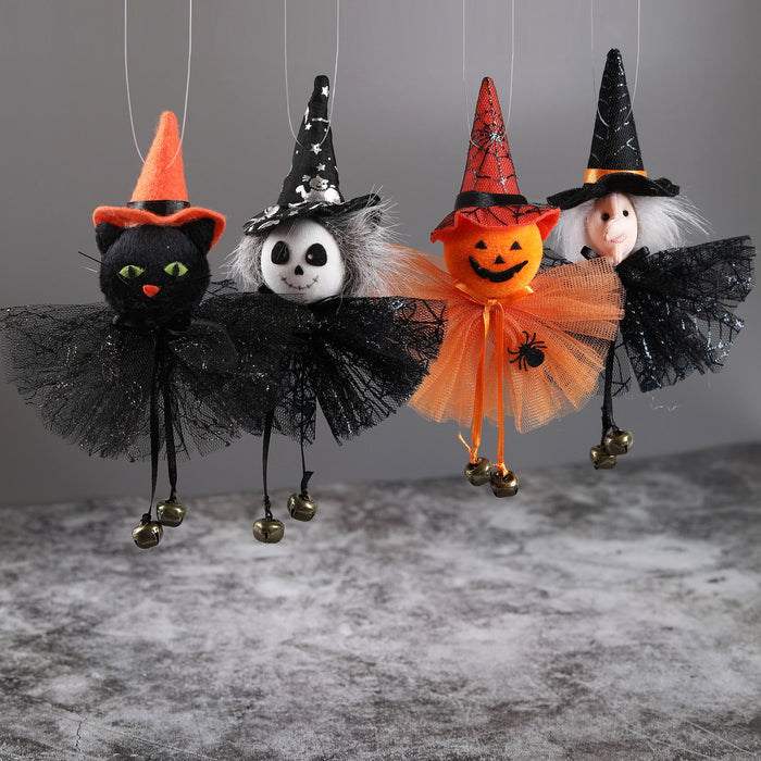 Wholesale  Decoration Party Bar Decoration Pumpkin Ghost Witch Black Cat Pendant y Witch Pendant