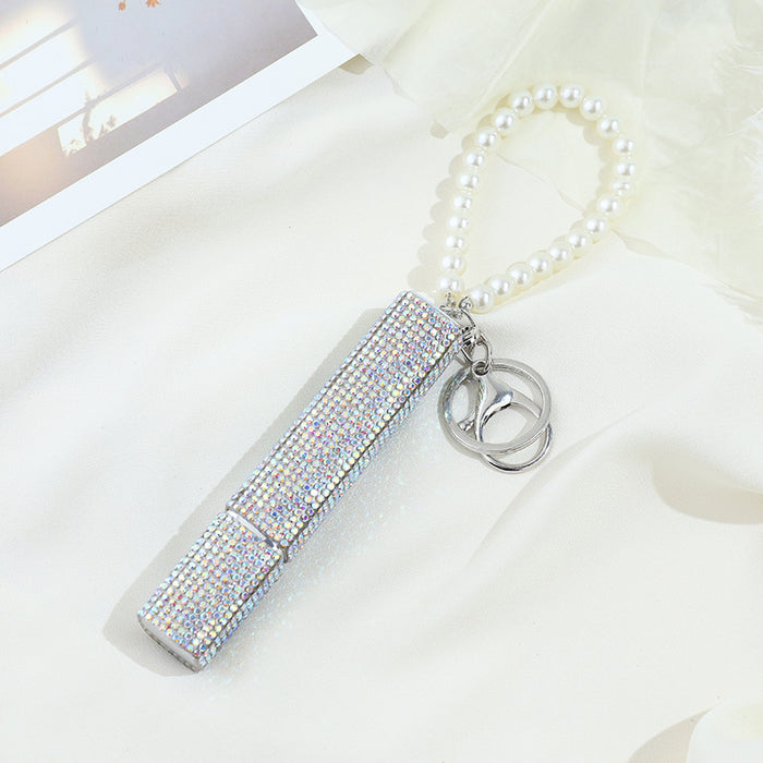 Wholesale Plastic Diamond 10ML Perfume Bottle Keychain JDC-KC-ZY028