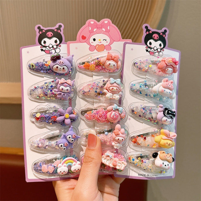 Wholesale Cartoon Children's Soft Glue Hair Clip Set JDC-HC-Jiangx004