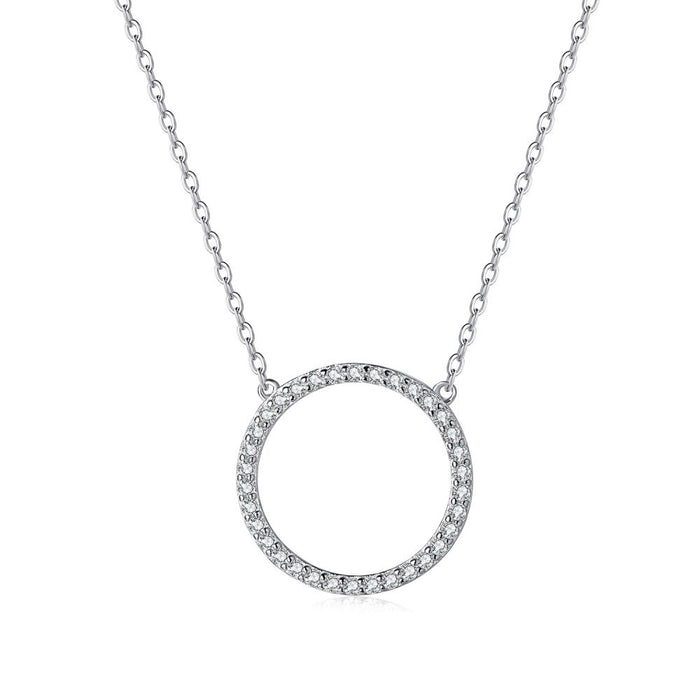 Wholesale sterling silver ring diamond necklace JDC-NE-ShiTL001