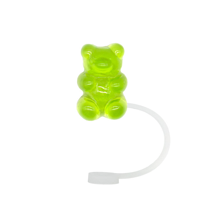 Wholesale Acrylic crystal transparent silicone straw cap, straw cover, straw clip, silicone lid