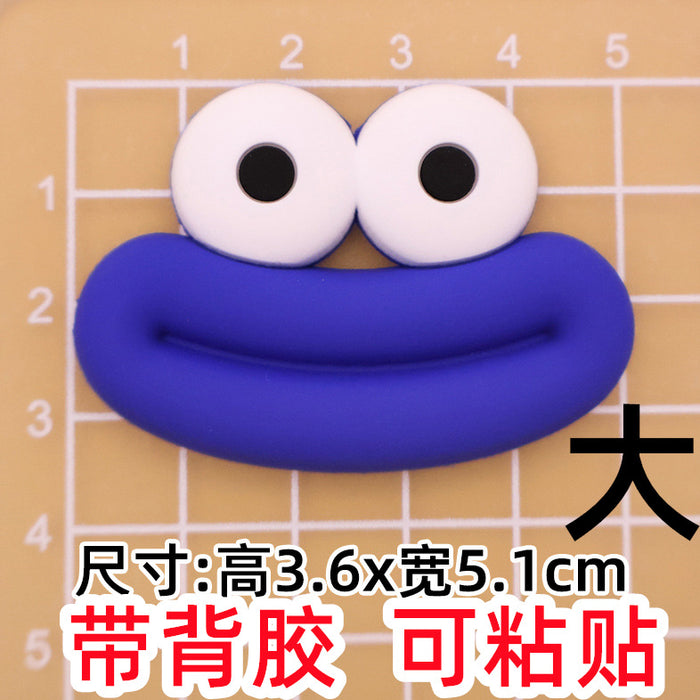 Wholesale 5pcs Big Small size cartoon sausage mouth eyes charger protective cover plush toy hairpin phone case accessories