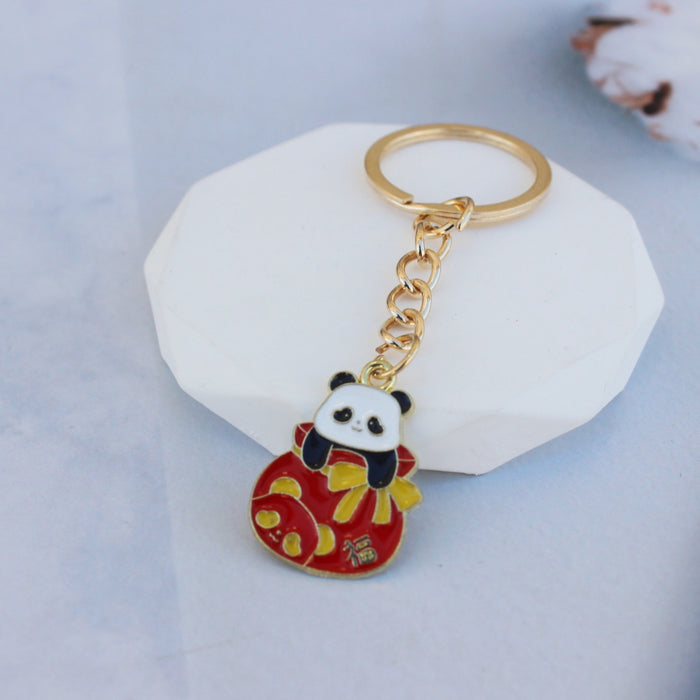 Wholesale Panda keychain  bag pendant  cartoon small gift key chain ornaments