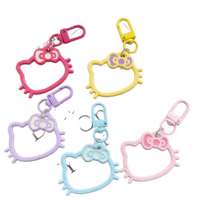 Wholesale Hollow-out Resin Cartoon Head Keychain