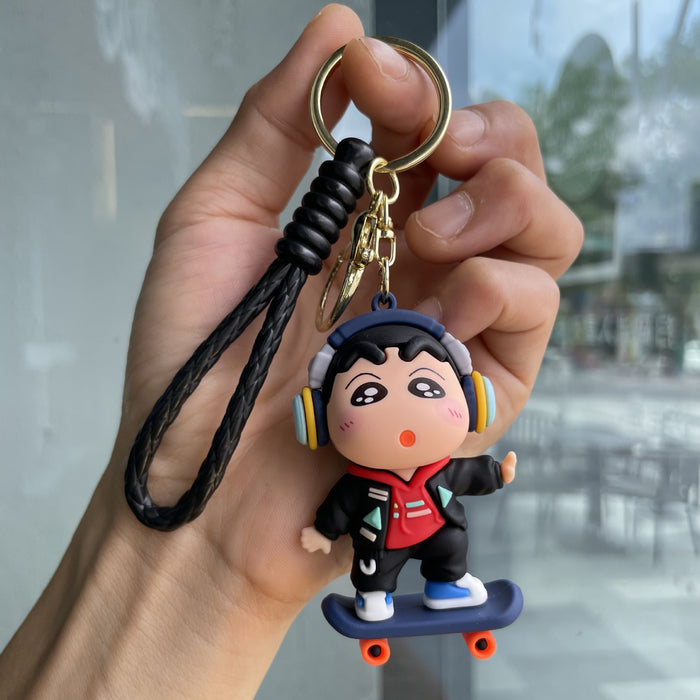 Wholesale 2pcs Cute Crayon Roller Skating Keychain
