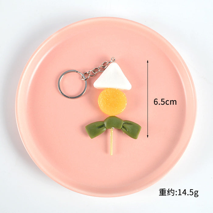 Wholesale PVC BBQ Skewers Food Toy Keychain Simulated Meat And Quail Egg Pendant Boutique Resale Accessory MOQ≥5