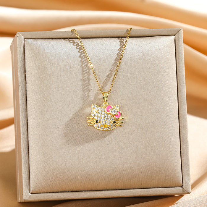 Wholesale Cute Cartoon Cat Choker  Necklace