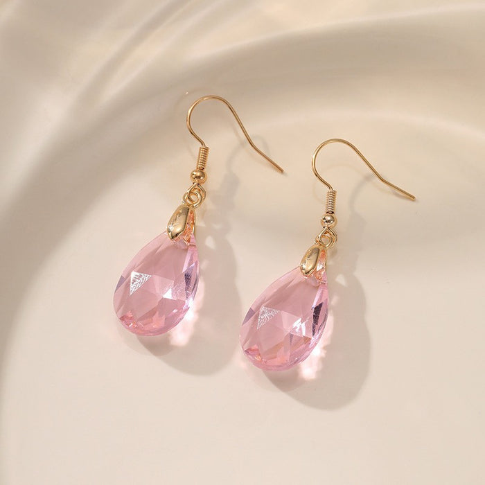 Wholesale Drop-shaped Inlaid Cat's Eye Earrings