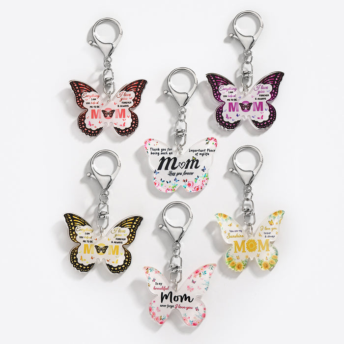 Wholesale Acrylic Butterfly Keychain JDC-KC-HuiWen015