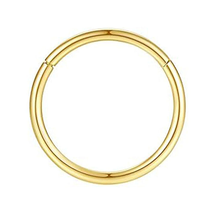 Wholesale Titanium Steel Gold Seamless Hoop Earrings Gypsophila Design Fashion Jewelry Accessory