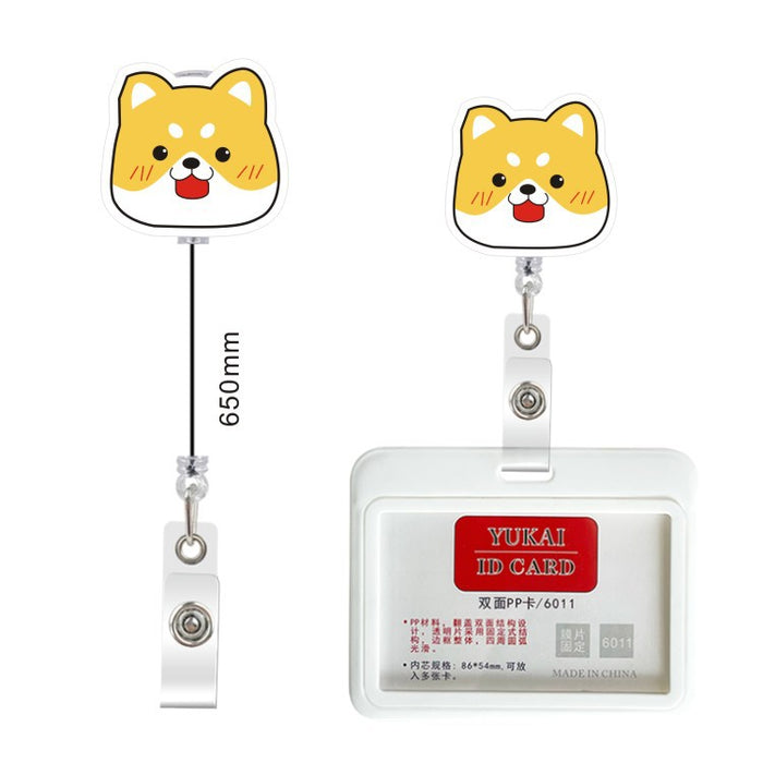 Wholesale Acrylic Dog Retractable Keychain JDC-KC-GuXi007