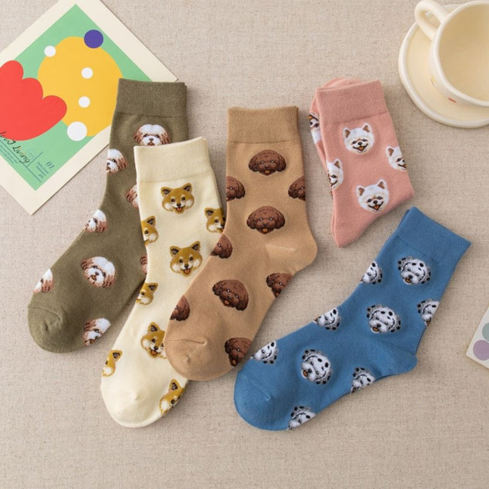 Wholesale Cotton Cartoon Animal Dog Long Socks JDC-SK-Lanh003