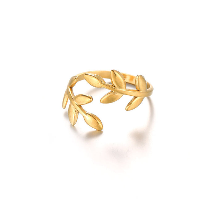 Wholesale Retro Geometric Irregular Textured Stainless Steel Ring
