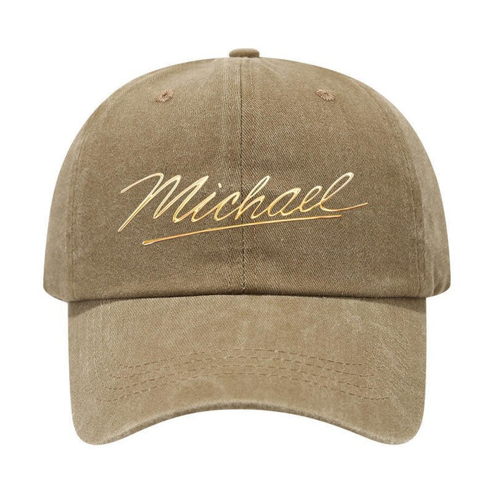 Wholesale Michael son Signature Vintage Washed Baseball Cap Embroidered Breathable Fashion Accessory