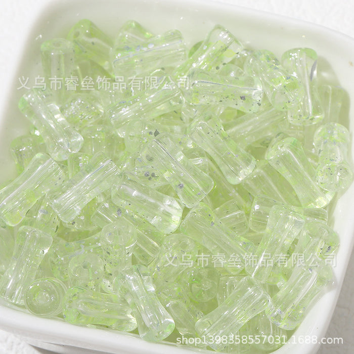 Wholesale 50pcs Bamboo Joint Glass Loose Beads 6mm
