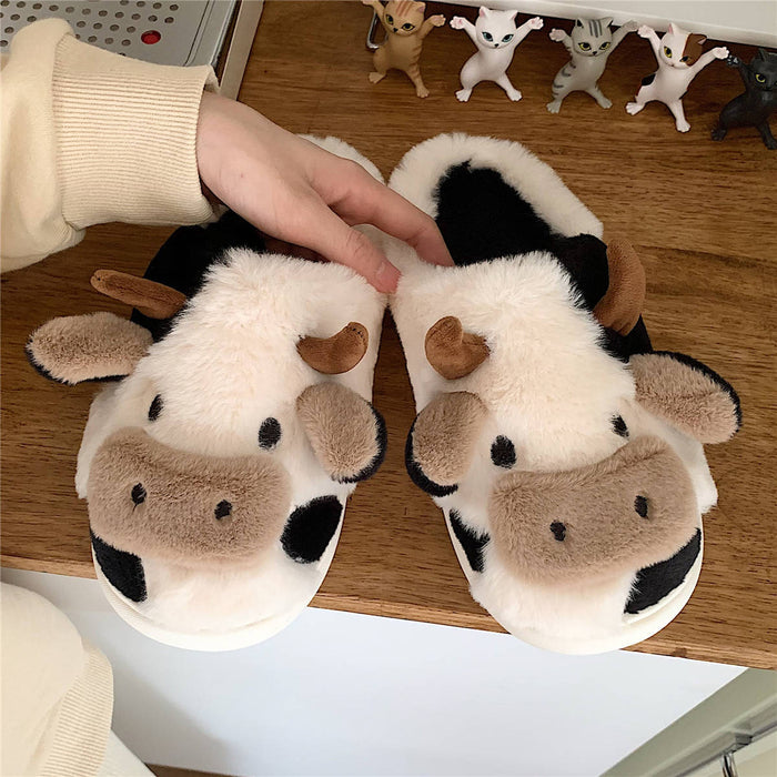 Wholesale Cartoon Cow Baotou Cotton Slippers JDC-SP-RongHe003