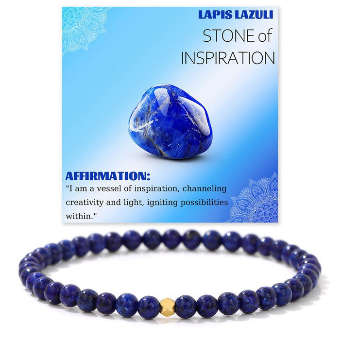 Wholesale 4mm stone bead bracelet with elastic cord