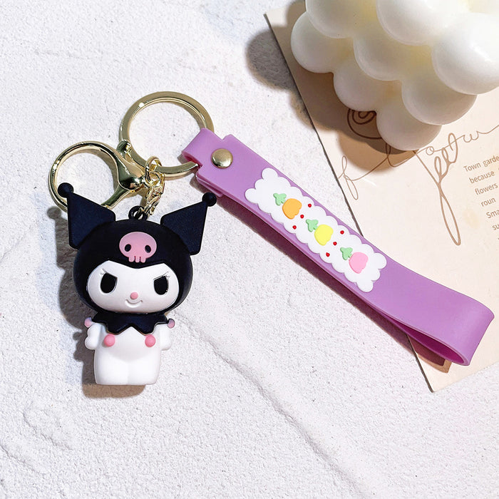 Wholesale Cartoon Silicone Keychain Hanging Accessories Car Bag Key Chain Pendant