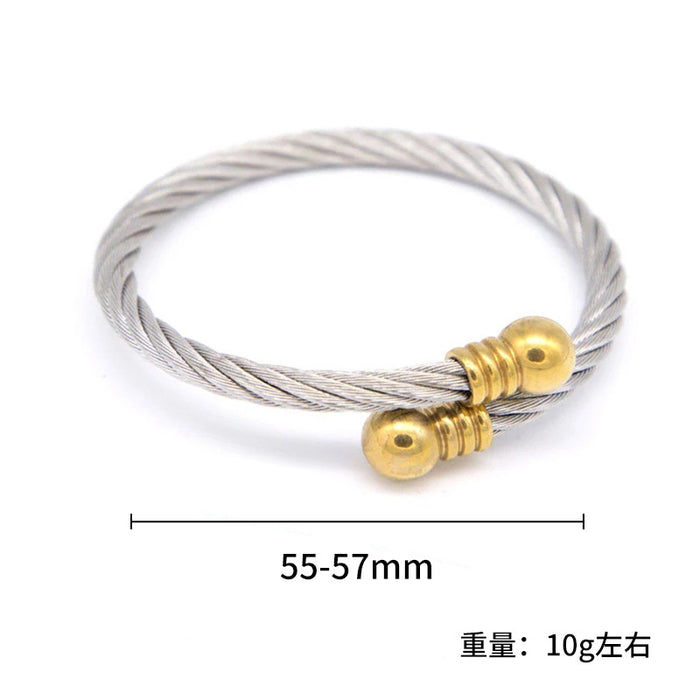 Wholesale Stainless steel elastic steel wire rope bracelet, titanium steel woven bracelet bracelet, bracelet