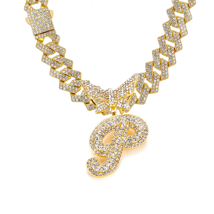 Wholesale Alloy rhinestone pendant necklace