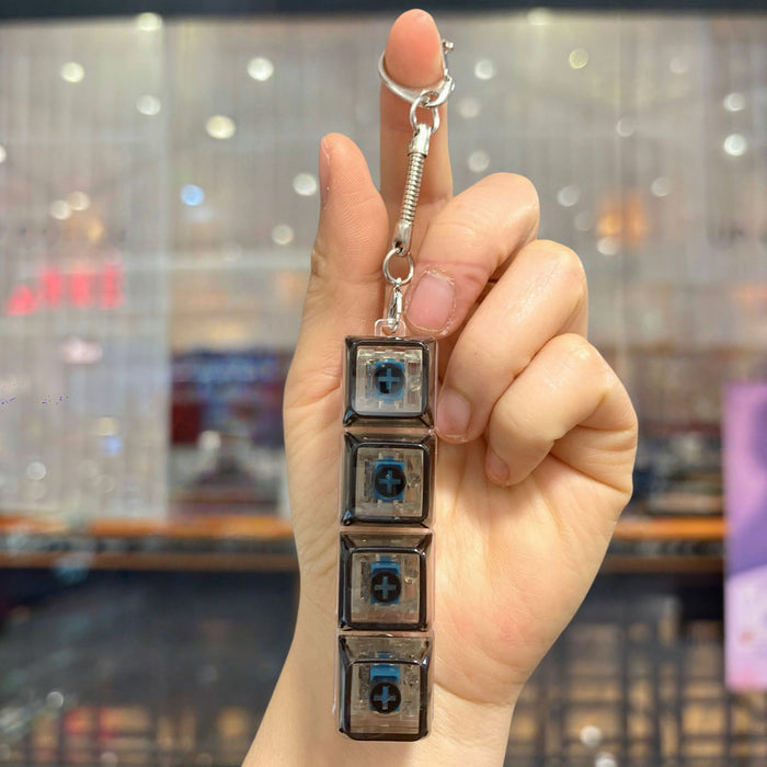 Wholesale PVC Light Transparent Keyboard Keychain Stress Relief Fidget Toy Gift For Couple